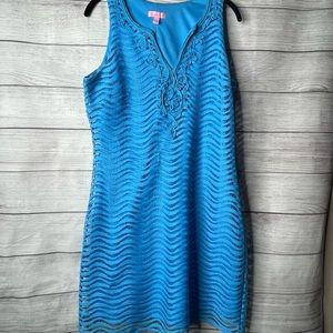 Lilly Pulitzer Bright Blue Sleeveless Mini Dress